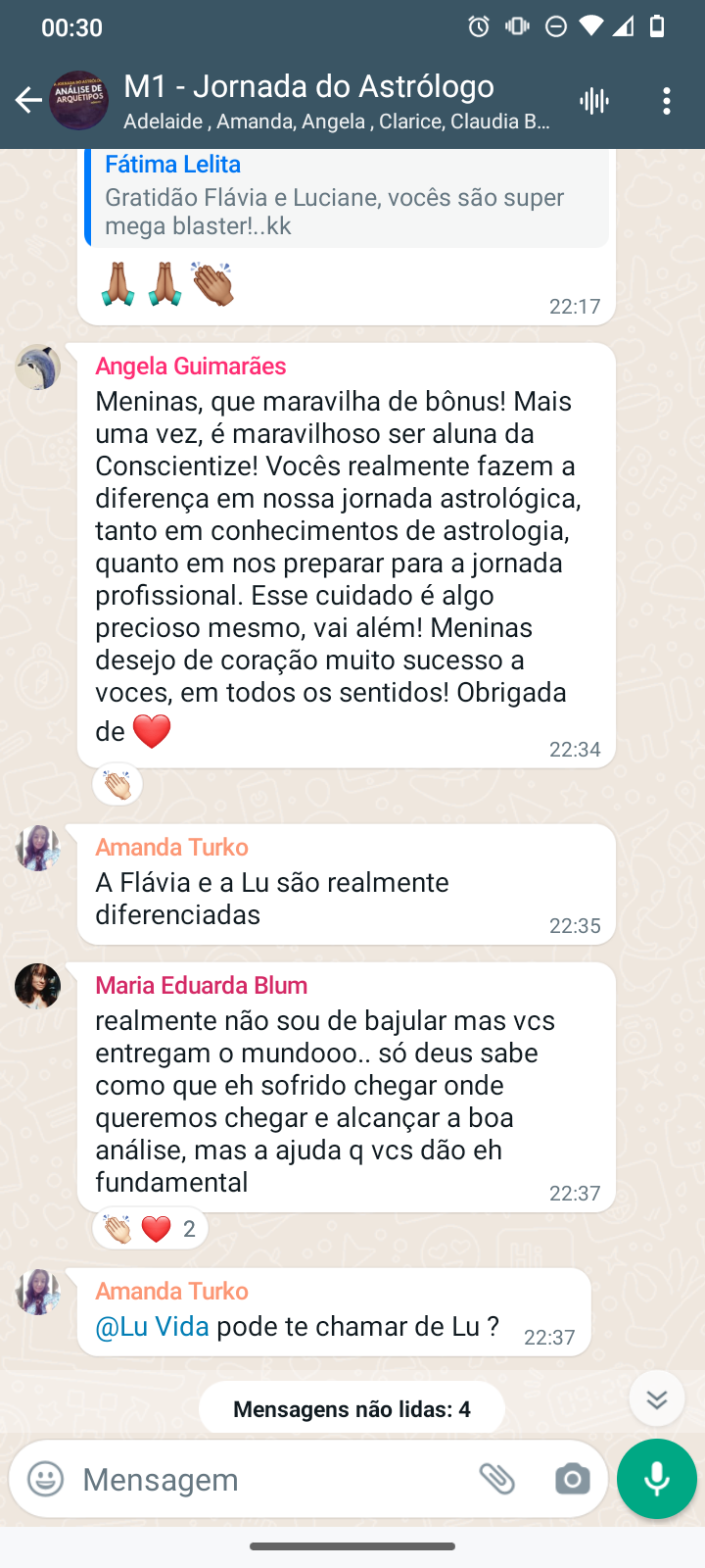 Angela preparação profissional da conscientize