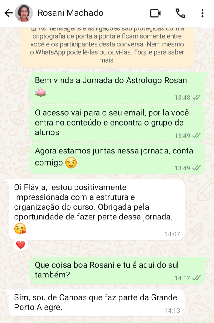 Impressionada com a estrutura do curso