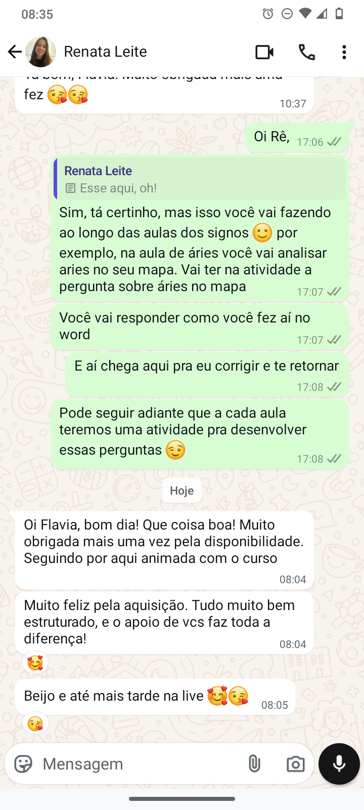 Renata Leite acolhilmento